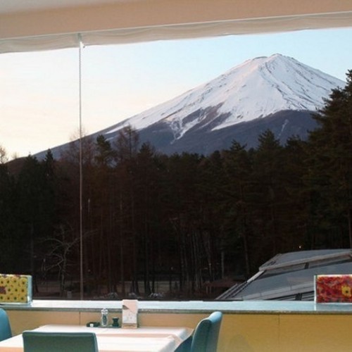 レストランからの富士山の絶景